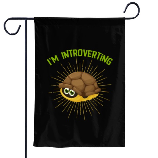 Introverted Person Turtle Lover Garden Flags