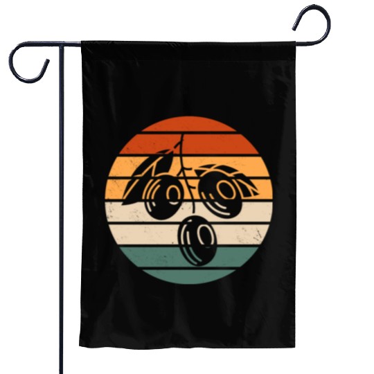 Retro Green Olive Design Garden Flags