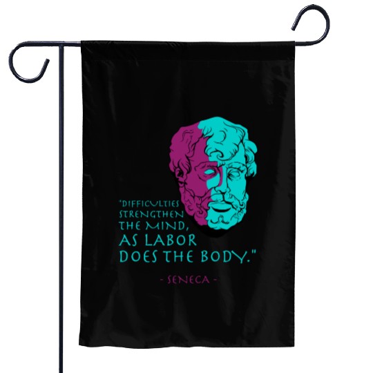 Seneca Stoic Philosophy Quote Garden Flags