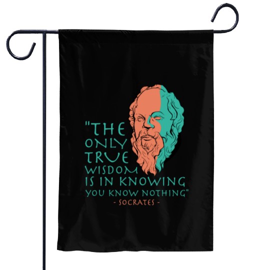 Socrates Stoic Philosophy Quote Garden Flags