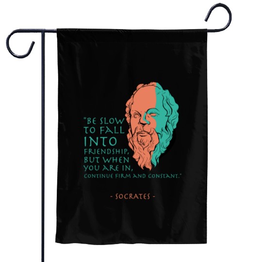 Socrates Stoic Philosophy Quote Garden Flags