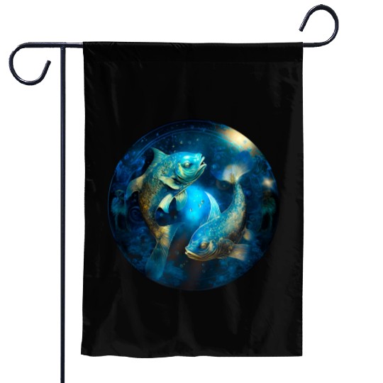Pisces zodiac sign Garden Flags