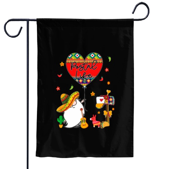 Gnome Postal Worker Cinco de Mayo Nacho Average Garden Flags