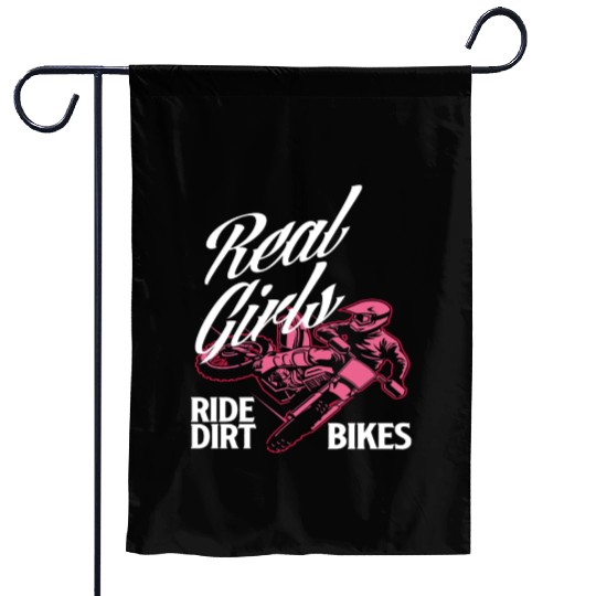 Motocross Girl Dirt Bike Garden Flags