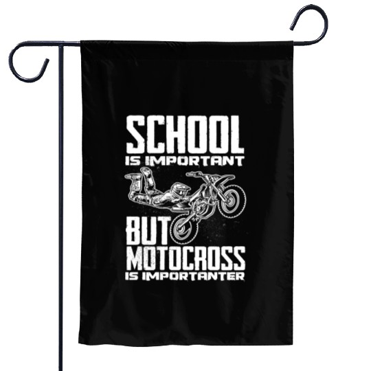 Motocross School Motocross Rider Garden Flags