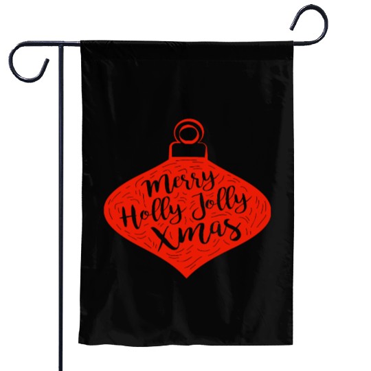 Merry Holly Jolly Xmas Garden Flags