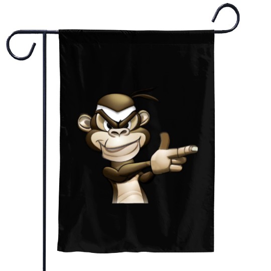 Gangster Monkey Graffity Handgun Garden Flags