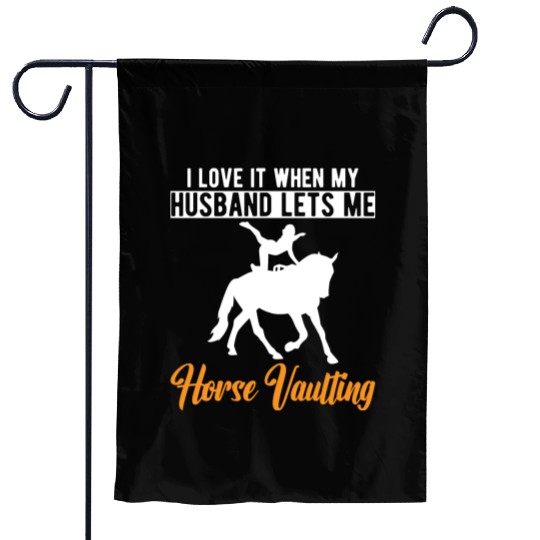 Funny Equestrian Horse Vaulting Wife Garden Flags