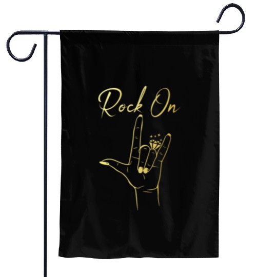 Rock On Bachelorette Party Garden Flags