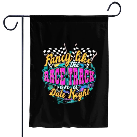 Fancy Like The Race Track On A Date N Garden Flags