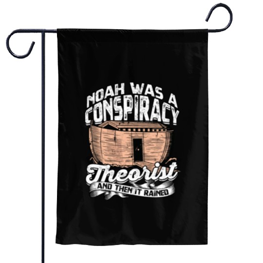 Conspiracy Theorist Theory Science Fiction Garden Flags