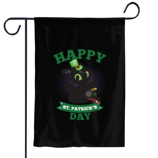Happy St Patricks Day Toothless Garden Flags