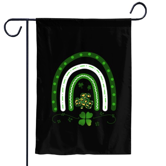 Green Four Leaf Clover .St Patrick's Day Garden Flags