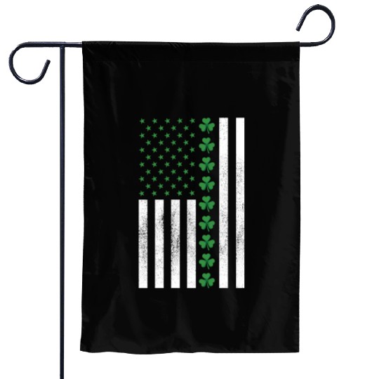 IRISH American Flag Shamrock St.Patrick's Day Garden Flags