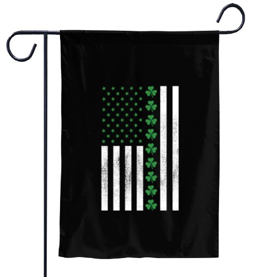 IRISH American Flag Shamrock St.Patrick's Day Garden Flags