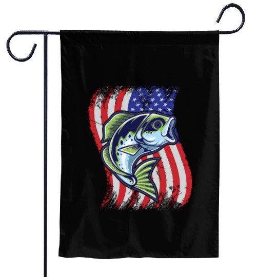 US Bass Fish Garden Flags