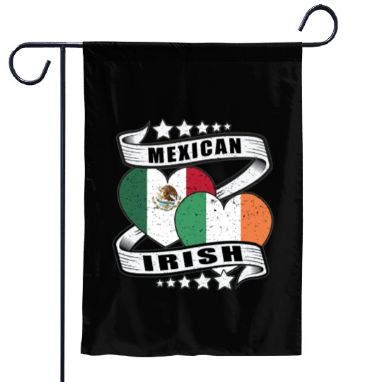 Half Irish Half Mexican Garden Flags for kids