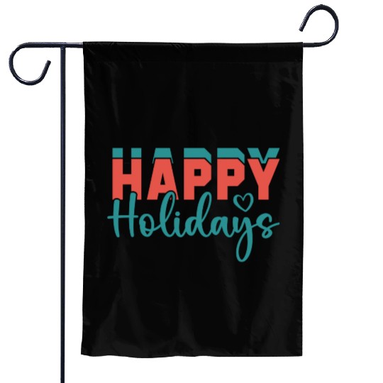 Happy Holidays Garden Flags