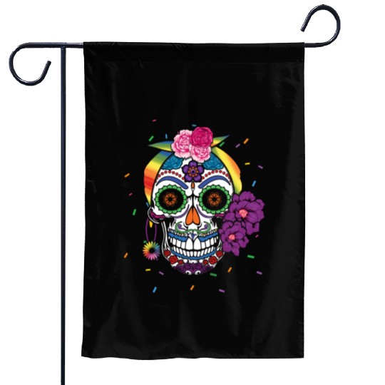 Gay Dia De Los Muertos LGBTQ LGBT Pride Month Garden Flags