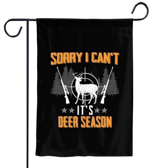Funny Deer Season Hunting Graphic Women and Men D Garden Flags