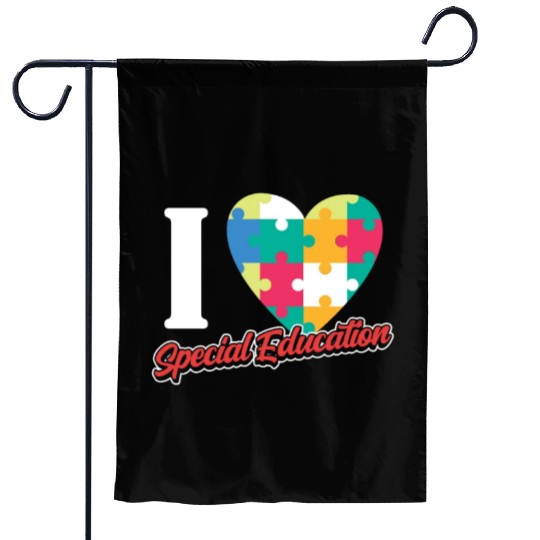 I Love Special Education Sped Teacher Awareness Garden Flags