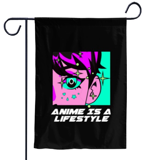 Anime Is a Lifestyle Japanese Kawaii Japan Cute An Garden Flags