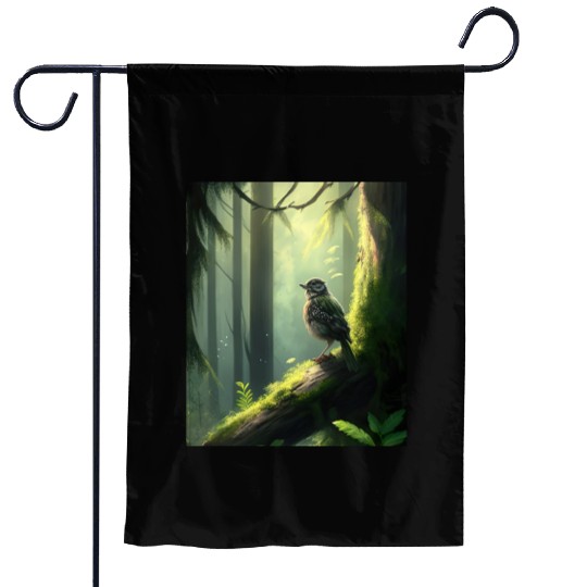 Forest Bird: Nature's Handmade Artwork Garden Flags