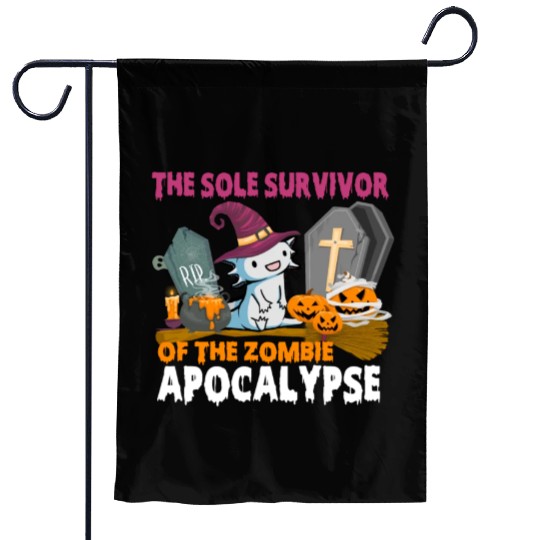 The Sole Survivor Of The Zombie Apocalypse Garden Flags