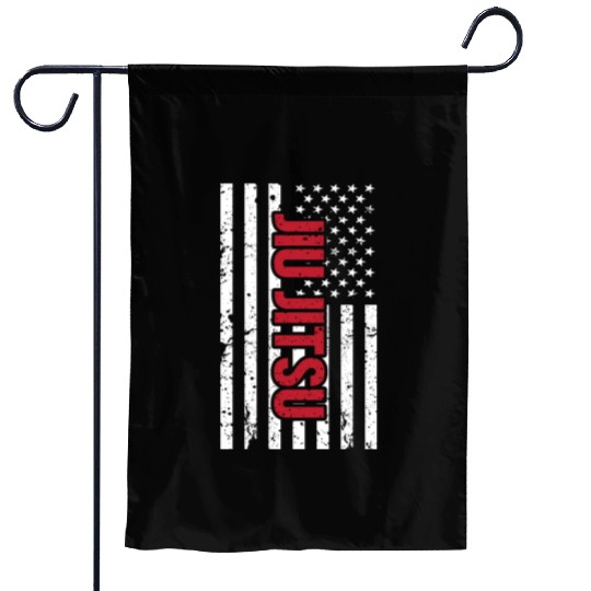 Patriotic Mma Bjj American Flag Jiu Jitsu Garden Flags