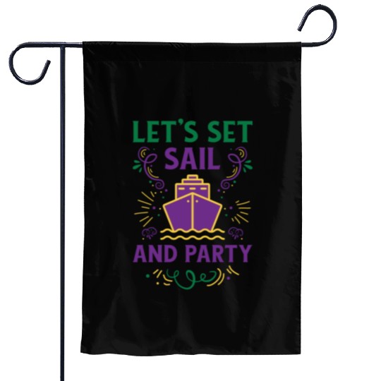 Mardi Gras Cruise Ship Carnival Cruising Party Garden Flags