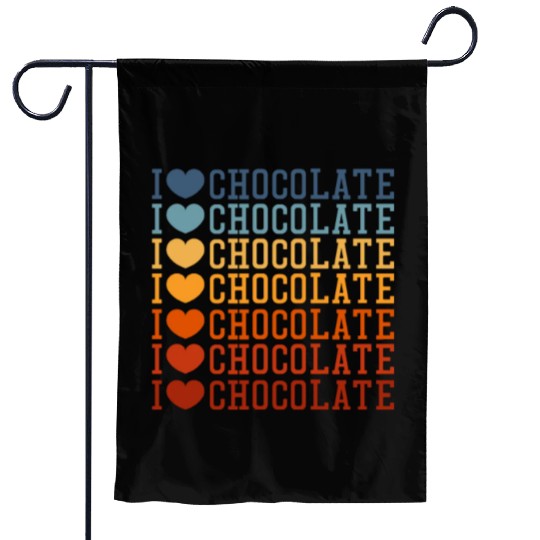 I Love Chocolate Retro Vintage Garden Flags