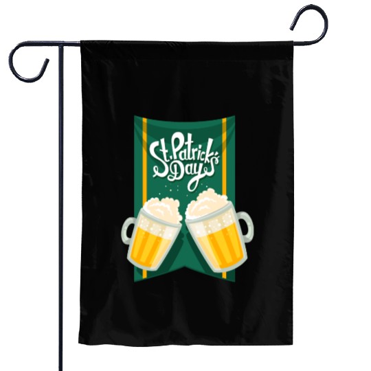 St Patrick's Day and two cups of beer Garden Flags