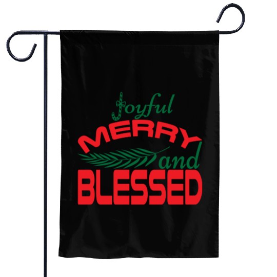 joyful merry and blessed Garden Flags