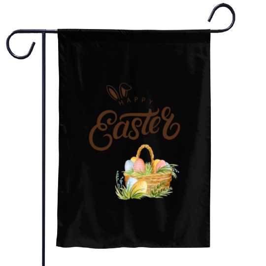 Happy easter sayings egg bunny Garden Flags