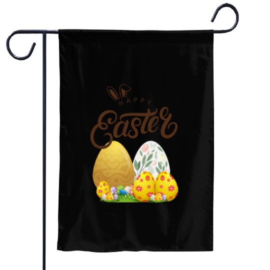 Happy easter sayings egg bunny Garden Flags