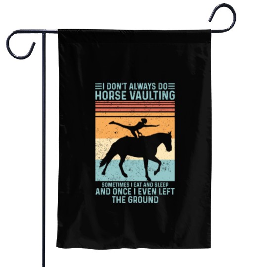 Funny Equestrian Horse Vaulting Retro Garden Flags