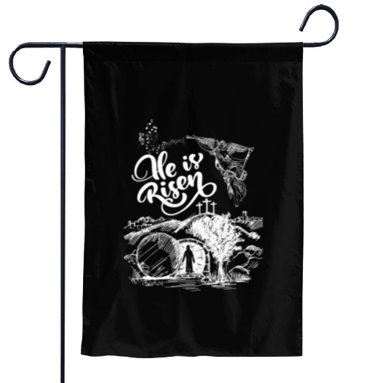 He Is Risen- White Drawing Angel HD Garden Flags