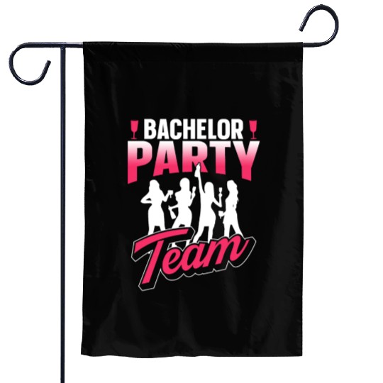 Bachelor Party Team Bride Groom Garden Flags