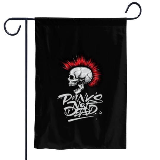 skeleton Bone Skull Punk Rock Band Metal Music Garden Flags