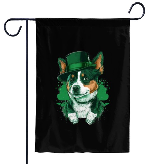 Lucky Pup St. Patricks Day for Dog Lovers. Garden Flags