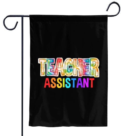 Teacher Assistant Tie Dye Back To School Garden Flags