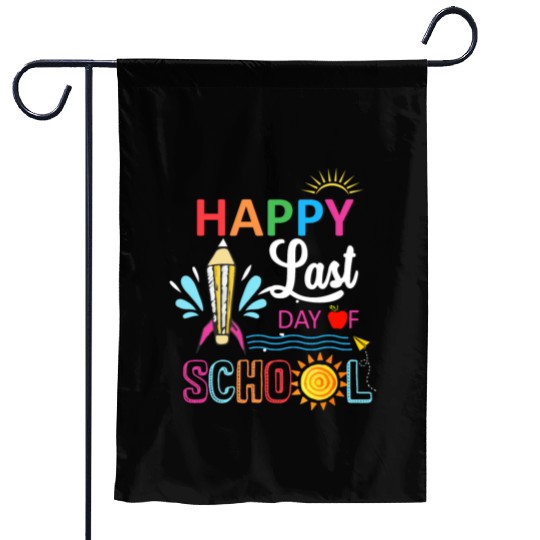 Happy Last Day Of School Teacher Boys Girls Kids Garden Flags