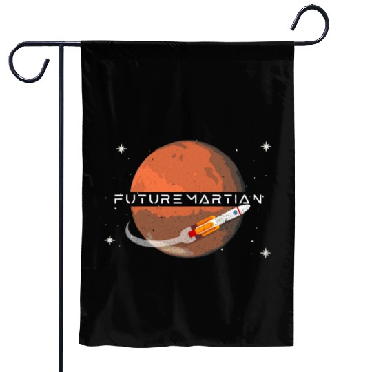 Future Martian Mars Planet Space Lover Garden Flags