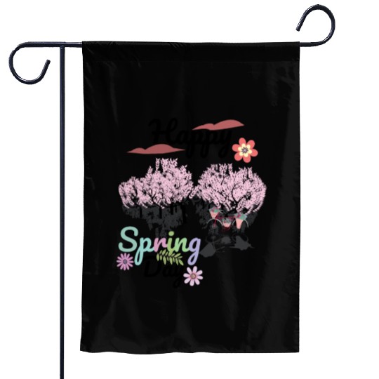 Seasons Greetings for Spring, Happy Spring Graphic Garden Flags