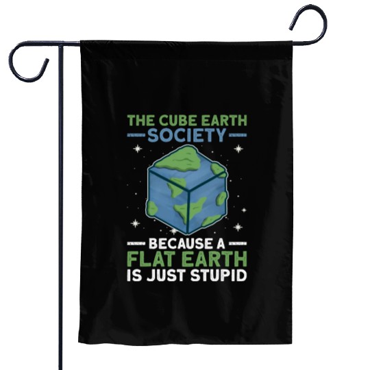 The Cube Earth Society Earth Planet Space Lover Garden Flags