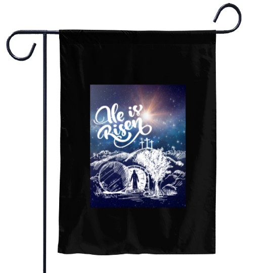 He Is Risen!Jesus,Easter, Bright & Morning Star Garden Flags