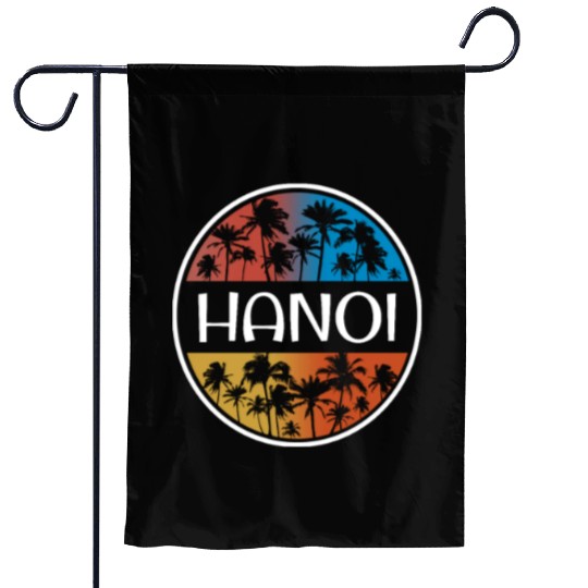 Hanoi Vietnam Stylish Vacation Souvenir Palm Tree Garden Flags