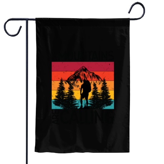 The Mountains Are Calling Outdoor Mountain Hiking Garden Flags