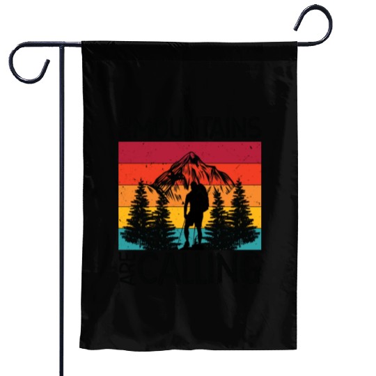 The Mountains Are Calling Outdoor Mountain Hiking Garden Flags