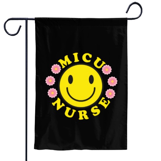Funny MICU Nurse Design Garden Flags